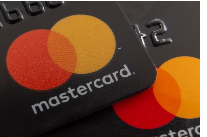 Corner of a MasterCard credit card